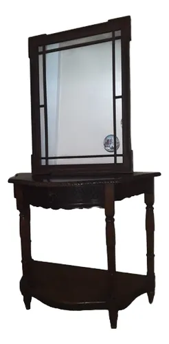 Consola De Madera Con Espejo (Usado)
