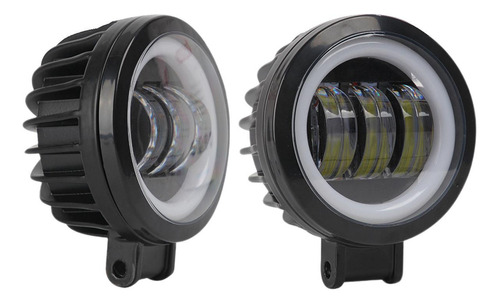 Un Par De Faros Para Moto Led 3 5in Ojos De Ángel 60w 8000lm