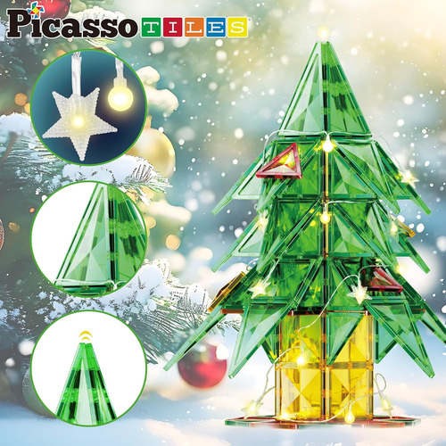 Las Baldosas Magneticas Picassotiles De 106 Piezas Iluminan