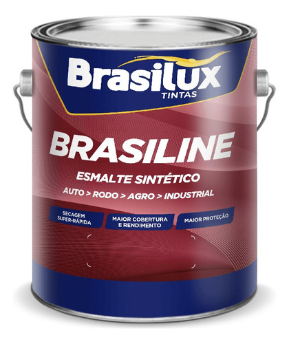 Tinta Esmalte Sintético Secagem Rapida Brasiline 3,6l Cores Cor Branco Brilhante