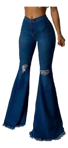 Pantalones acampanados de mujer discount