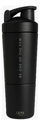 Coqueteleira Inox 600ml Ellym Nutrition Compartimento Whey Cor Preto