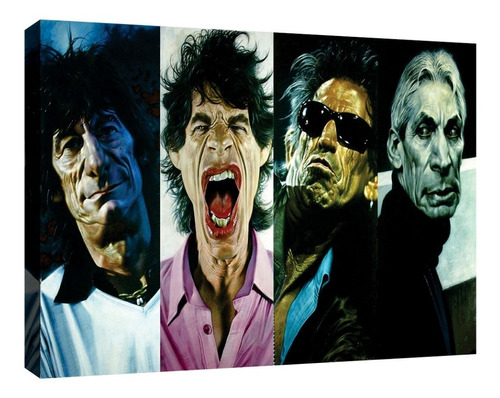 Cuadro Decorativo Canvas Moderno Rolling Stones Caricatura