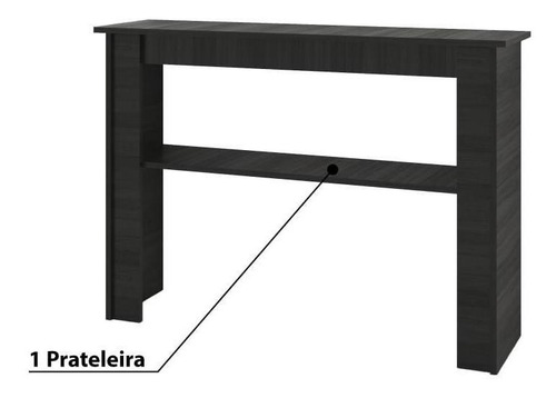 Aparador Com 1 Prateleira - Preto