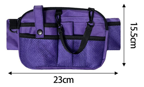 5 Nurse Tool Belt Pouch Polyester Multi Compartment Violet