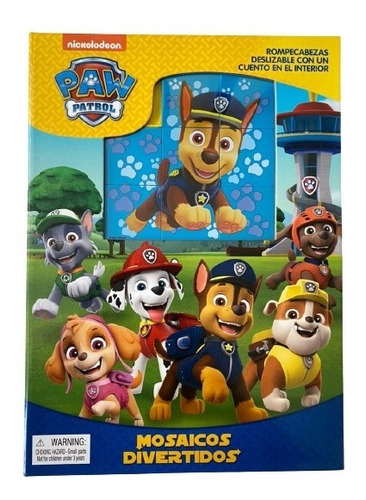 Libro Paw Patrol Con Rompecabezas Deslizable Chase Patrulla 