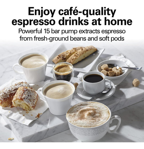 Cafetera Espresso, Hamilton Beach 40715 2 Tazas, Cappuccino,