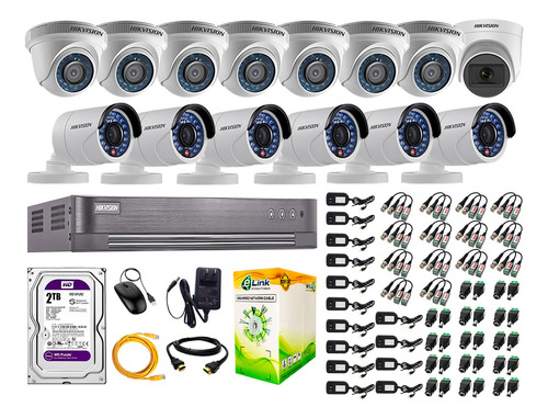 Cámaras Seguridad Kit 14 Hd 720p 2tb | 1 Camara C/ Microfono