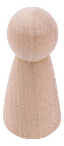 Muñeca De Madera Con Forma De Clavija De Madera Sin Terminar