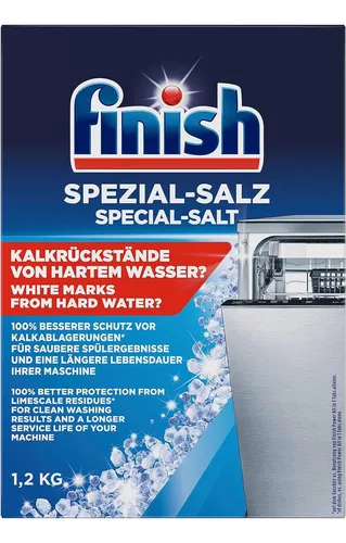 Finish – Sal para lavavajillas de 44 libras – 44lbs Mejora el rendimiento  Suaviza el agua Protección de cal Combate las manchas de agua 99 de – Yaxa  Costa Rica