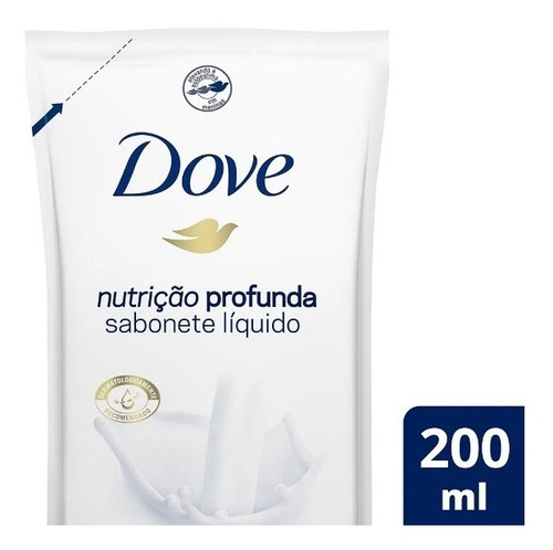 Imagem 2 de 3 de Sabonete Líquido Dove Nutrição Profunda Refil 200ml