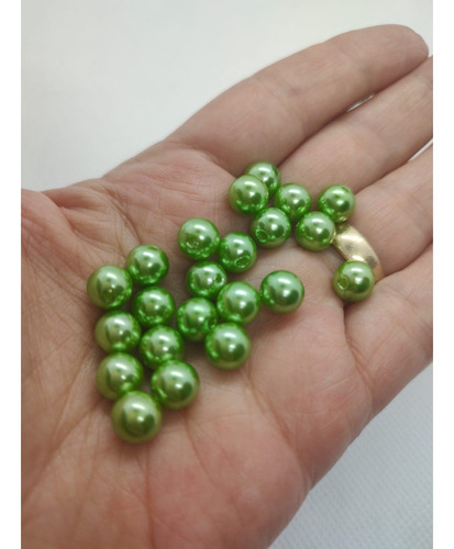 50 Gramas Pérola Abs 08mm Verde - 200 Peças
