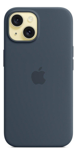 Capa Com Magsafe Para iPhone 15, Apple, Silicone Azul