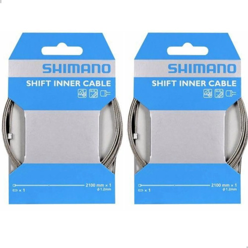 2 Cabos De Cambio Shimano 1.2x2100mm Bike Bicicleta