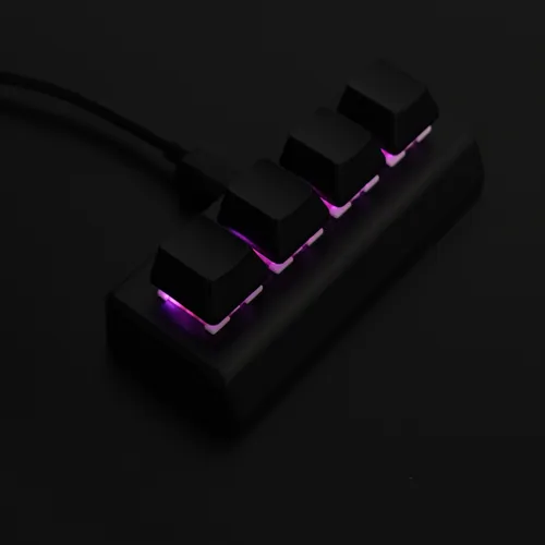 Teclado Programable De 4 Teclas, Interruptor Rojo Ctrl C V E
