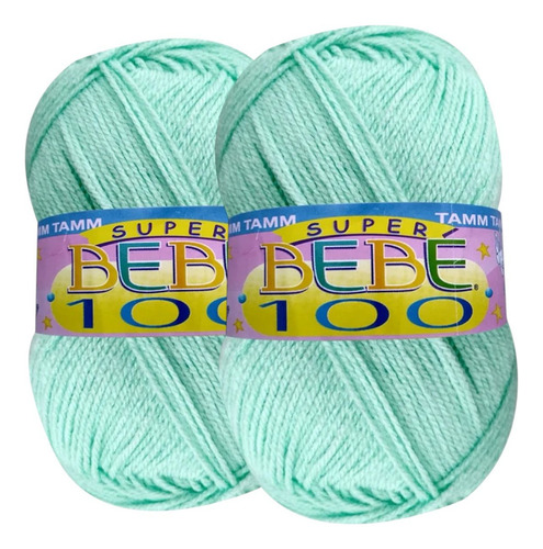 Estambre Super Bebe 100 200 Gramos Color Jade Claro