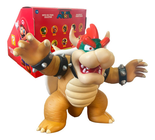 Boneco Rei Bowser Koopa Grande Coleção Super Mario Bros