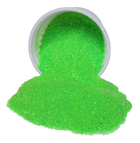 Glitter Purpurina Pó Brilho - Decoração - Preto - 250g Cor Verde-claro