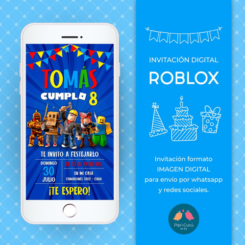 Invitación Virtual Digital Imagen - Roblox