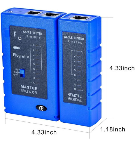 Imagen 4 de 8 de Tester Probador De Cable Red Rj45 Rj11-12 Micro Usb Bateria