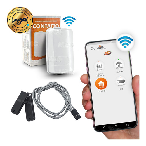 Contatto Wifi Ppa Acesso Via App + Cabo Reed Fim De Curso Dz