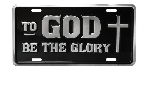 Placa De Matrícula Inspiradora De Lujo A Dios Sea La Glori