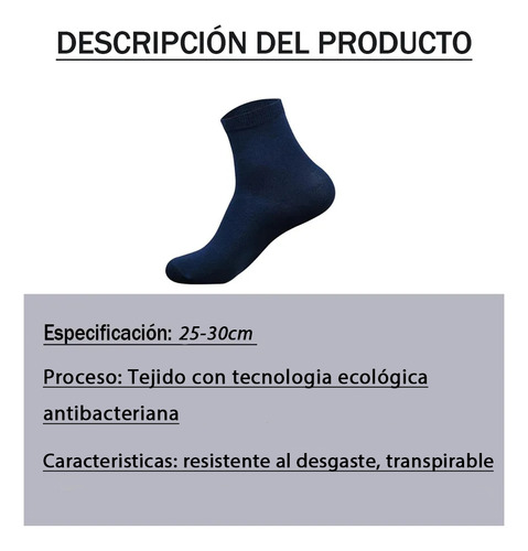 Calcetines Para Hombre Calcetas De Caballero Algodón 5 Pares