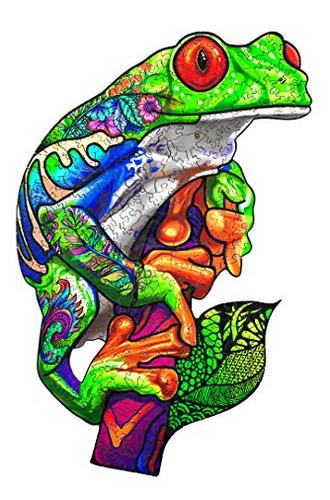 Puzle De Madera Jigfoxy Tree Frog 303 Piezas Para Adultos