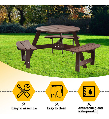 Conjunto De Exteriores De Madera Con Mesa Silla Y Bancos Int
