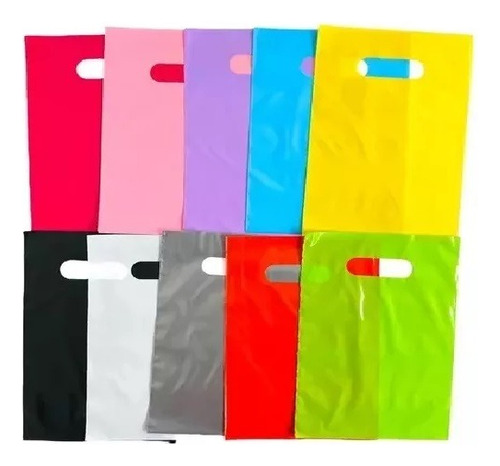 Bolsa Nylon Para Comercio Boutique Colores Medidas Pack X50 