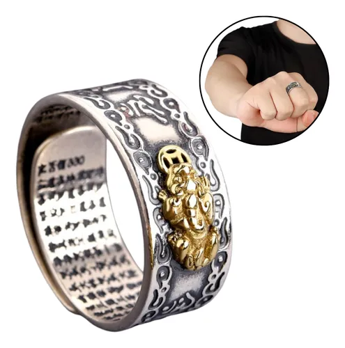 comprar Anillo Pixiu Feng Shui Ajustable Proteccion Mantra