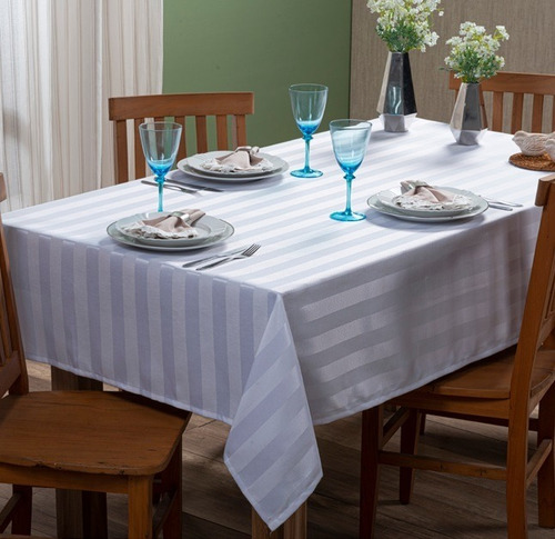 Toalha De Mesa 4 Lugares Quadrada Jacquard Savage  Branyl