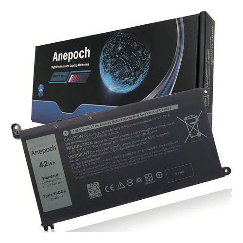 Bateria Yrdd6 Para Dell Inspiron 5481 5482 5485 5491 2-in-1 Anepoch cor preto