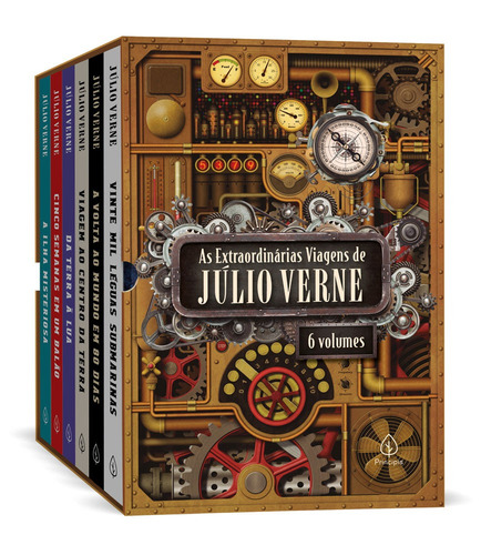 Imagem 5 de 9 de As extraordinárias viagens de Júlio Verne - Box com 6 títulos, de Verne, Julio. Série Clássicos da literatura mundial Ciranda Cultural Editora E Distribuidora Ltda., capa mole em português, 2021
