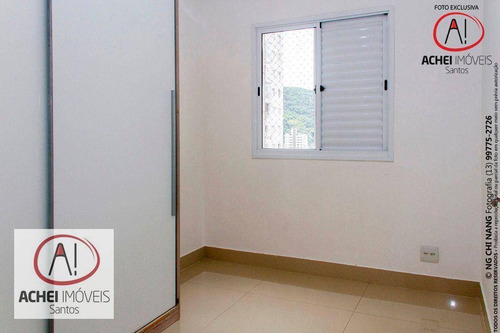 Imagem 21 de 30 de Apartamento Com 2 Dormitórios, Sala Com Sacada, Lazer Completo, 1 Vaga À Venda, 64 M² Por R$ 455.000 - Marapé - Santos/sp - Ap10953