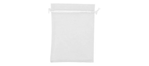 Pack X 20 Bolsas De Organza Color Blanca De 13 X 18 Cm