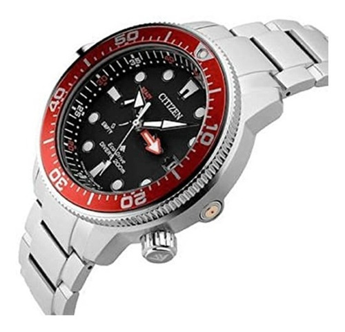 Citizen Promaster Aqualand Pro Diver Bn2039-59e ... Dcmstore Correa Plata Bisel Plata Fondo Negro