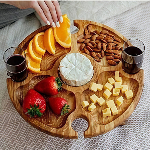 Mesa De Picnic Plegable De Madera Para Exteriores Con Estant