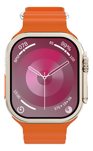 Smartwatch Laxasfit T900 Ultra 2 Silicone Orange Strap Ss