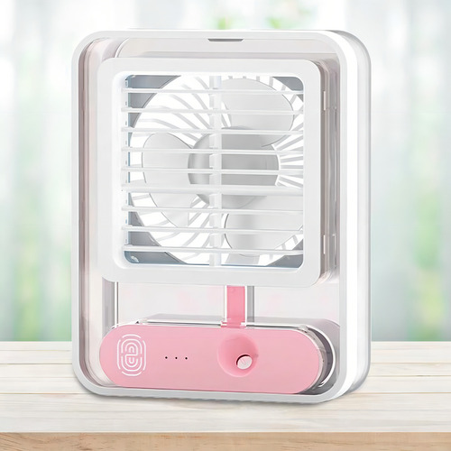 Ventilador Portátil Com Spray De Água - Usb 3 Velocidades