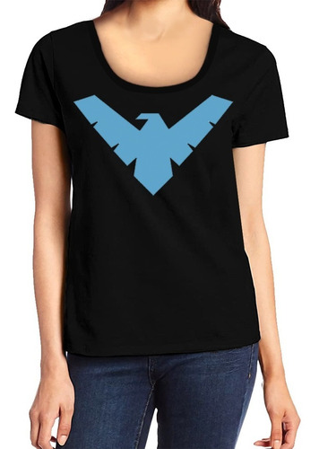 Remeras Nightwing Mujer Robin Logo Comics Superheroe Algodon