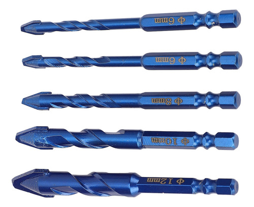 Juego De Brocas Helicoidales Excéntricas, 5 Piezas, Cabeza T