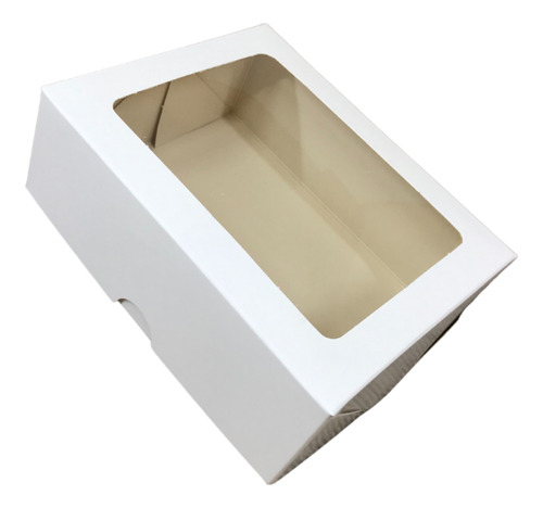 Caixa Para Presente Branca Com Visor - 14x11x5 - 50 Uni