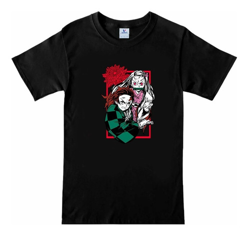 Remera Unisex 100% Algodón Demon Slayer Tanjiro Y Nezuko