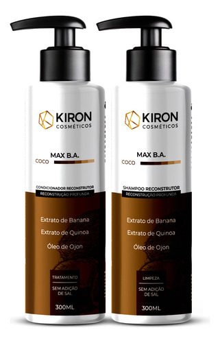 Kit Shampoo + Cond Coco Max B.a. Kiron 300ml