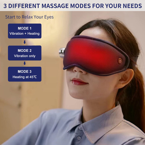 Máscara De Ojos Calentada Con Masajeador Vibratorio Inalámbr