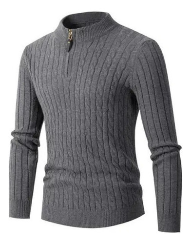 Jersey B Cuello Alto Cremalleras Y Mangas Largas Para Hombre