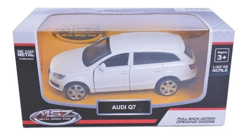 Imagen 1 de 2 de Auto Metal Audi Q7 1:38 Msz Coleccion A Escala 67305 Edu Color Blanco