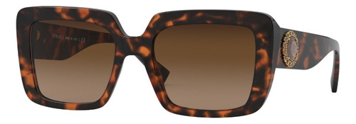 Óculos De Sol Feminino Versace Mod.4384-b 944/74 54 Cor Marrom Cor da armação Marrom Cor da haste Marrom Cor da lente Marrom Desenho Quadrado