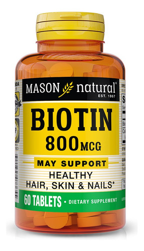 Biotin 800mcg Mason Natural